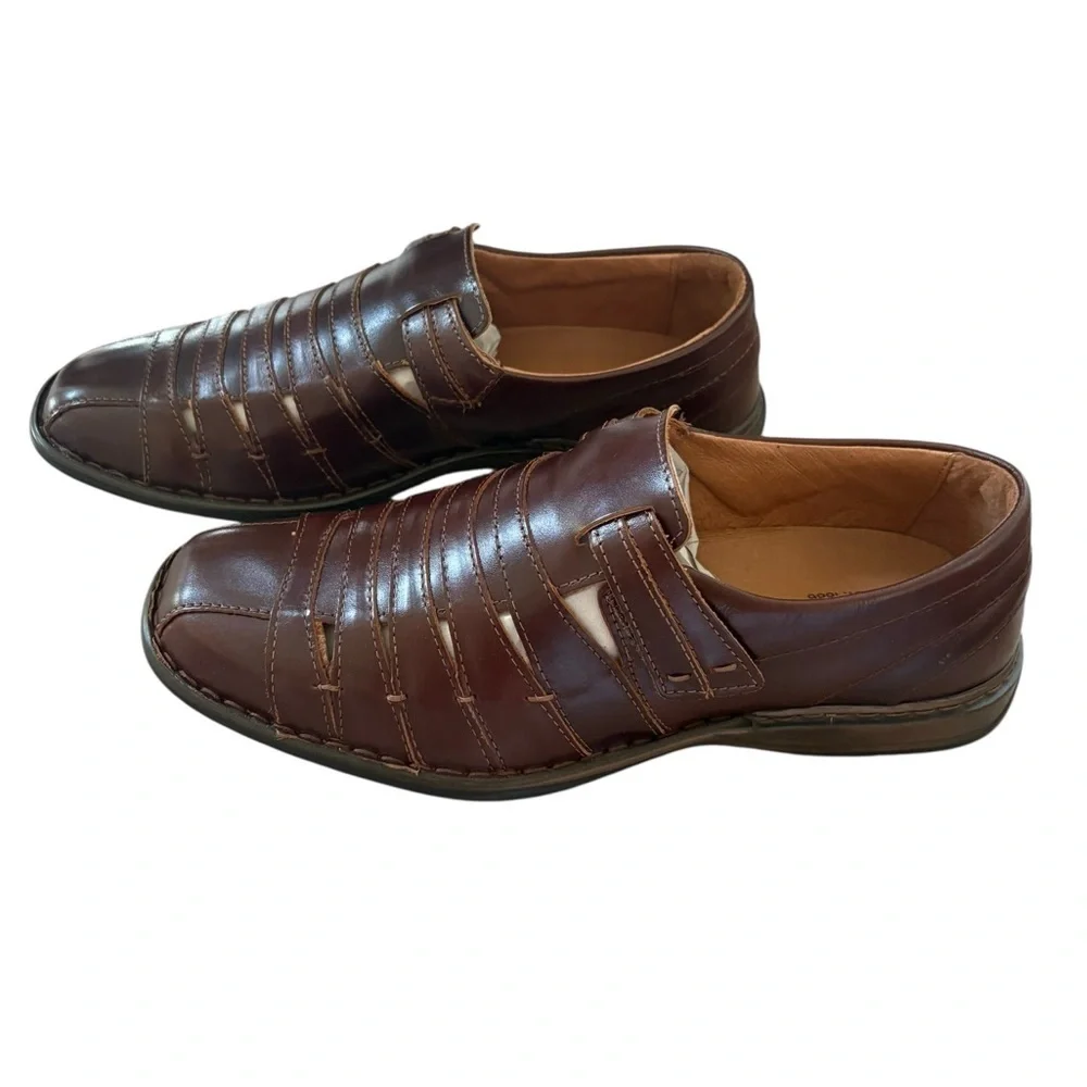 Josef Seibel Brown Leather Loafers Slip-Ons